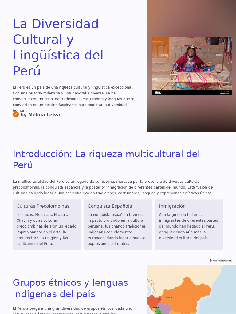 La Diversidad Cultural y Linguistica Del Peru | PDF | Perú ...