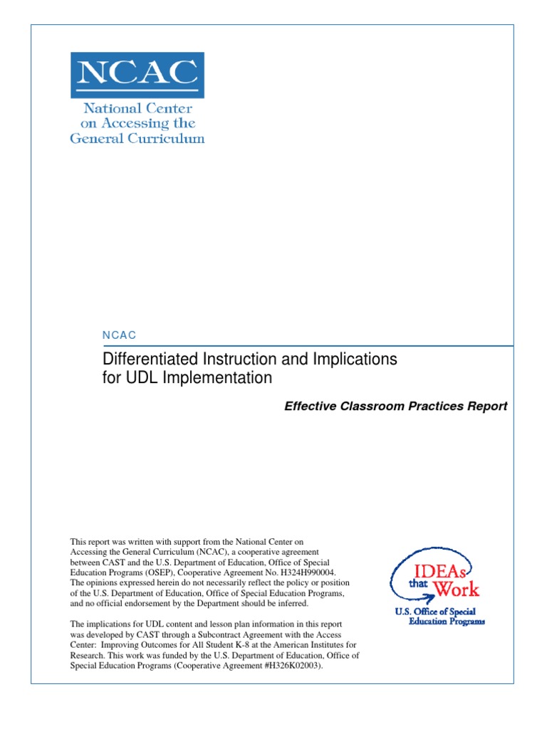 Instruction and UDL Resource | PDF | Differentiated Instruction ...