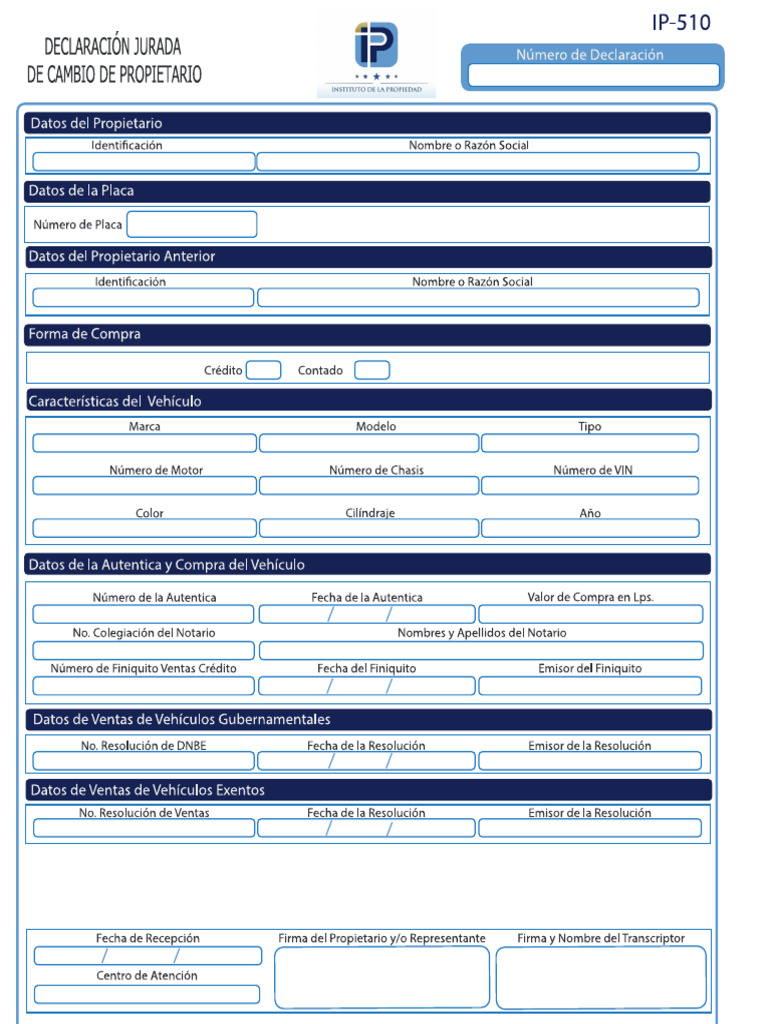 Declaracion Jurada Cambio de Propietario | PDF