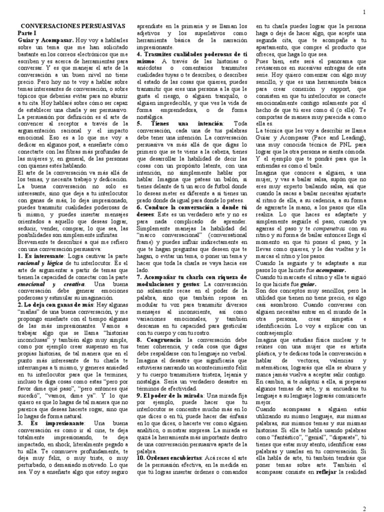 Conversaciones Persuasivas Efectivas | PDF | Persuasión | Imagen