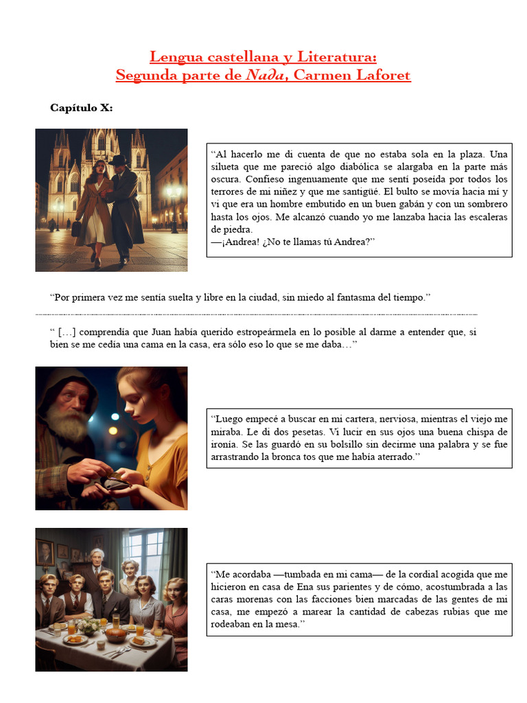 Trabajo de Lengua Castellana y Literatura - Nada, Carmen Laforet, 2º ...