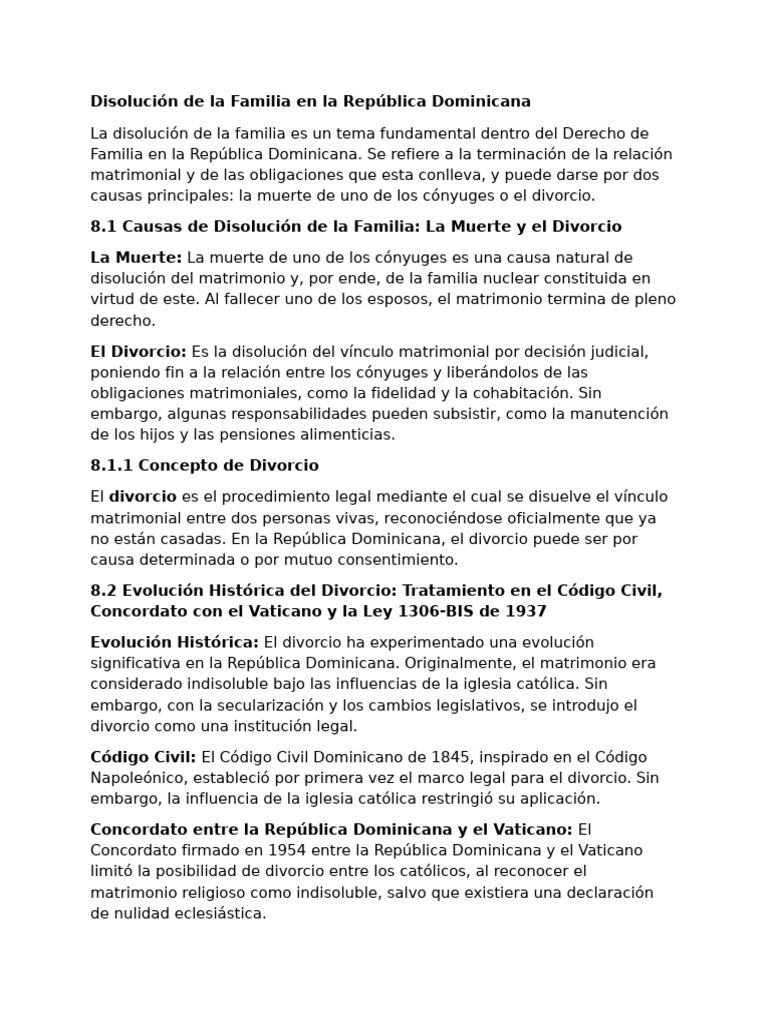 Tema 8 Disolución de La Familia | PDF | Divorcio | Anulación