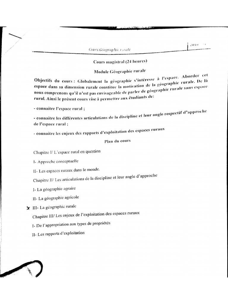 Géographie Rurale | PDF