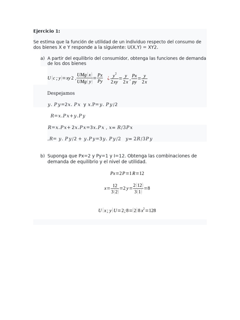 Taller Micro y Macro | PDF | Utilidad | Utilidad marginal