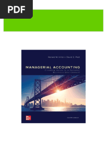 PDF Managerial Accounting: Creating Value in A Dynamic Business Environment 12th Edition Ronald Hilton Download