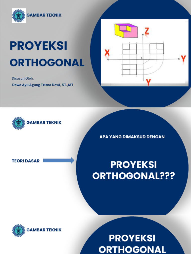 Proyeksi Orthogonal dalam Gambar Teknik | PDF