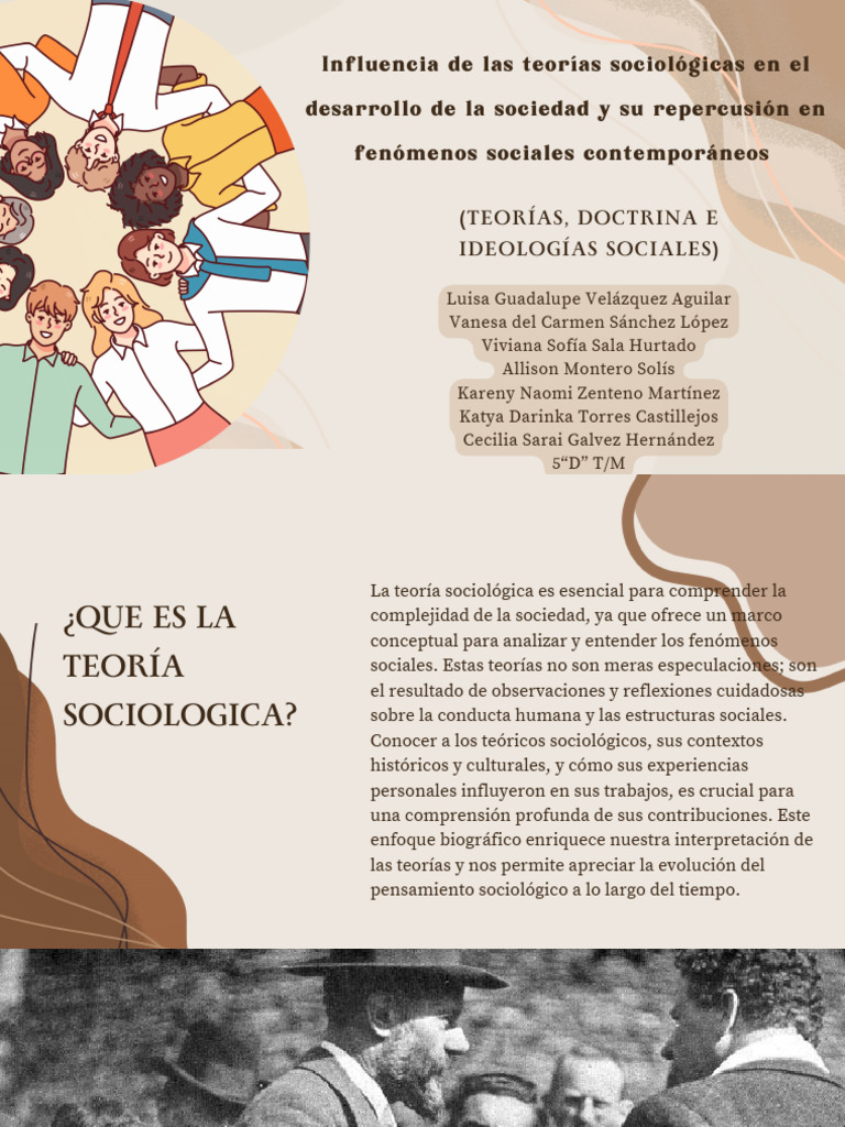 Teorías Sociológicas y su Impacto Social | PDF | Sociedad | Sociología