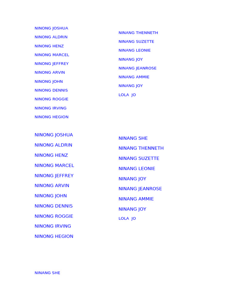 Ninong Joshua | PDF