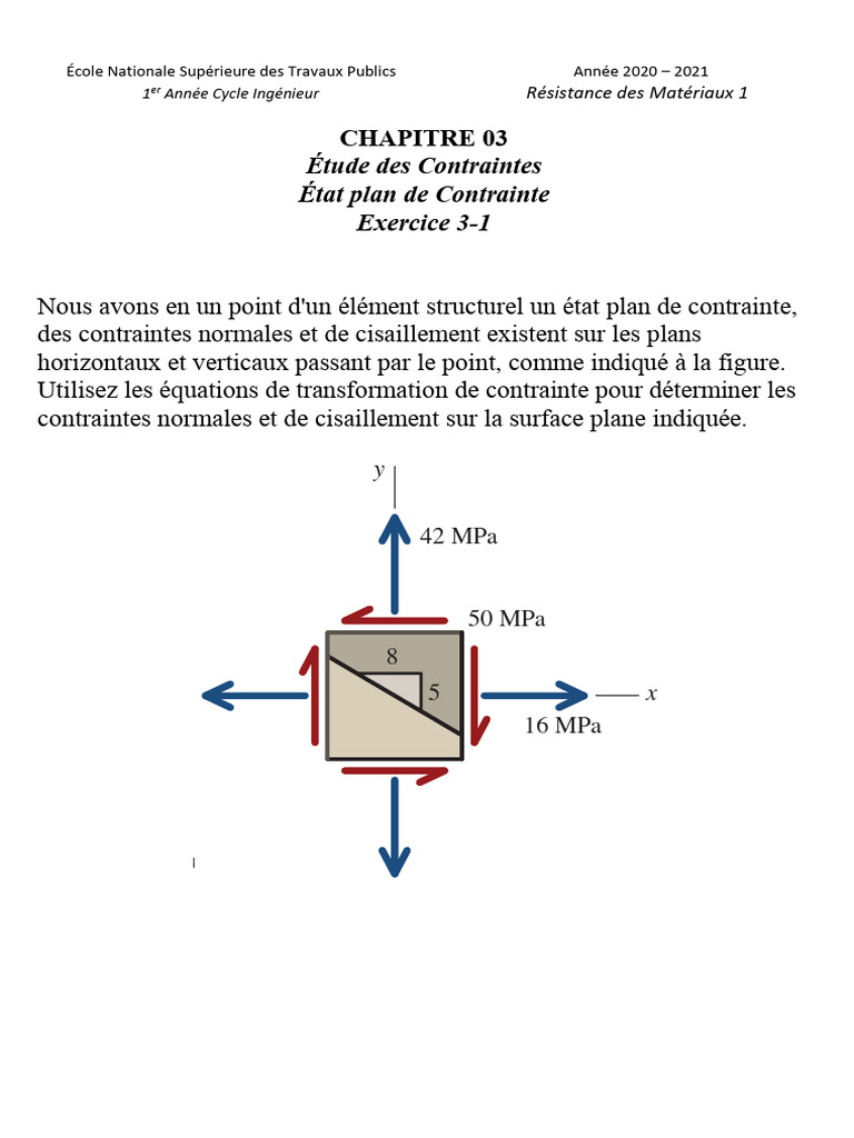 Étude des Contraintes Structurelles | PDF | Mécanique des milieux ...