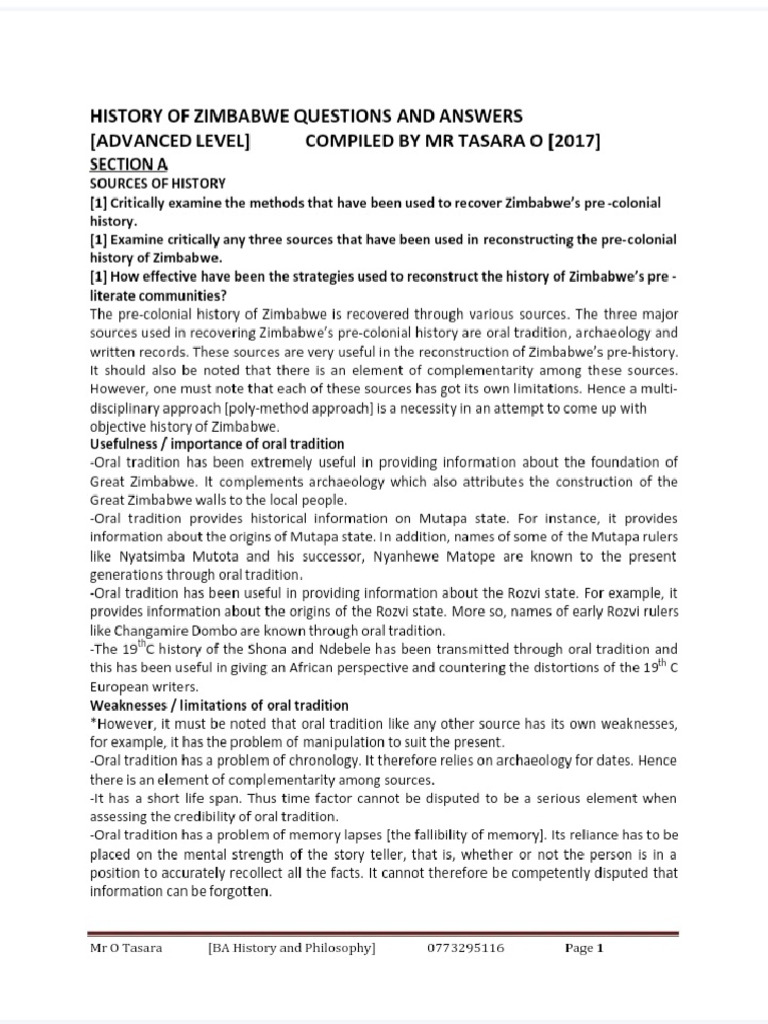 History Questions And Answers Pdf