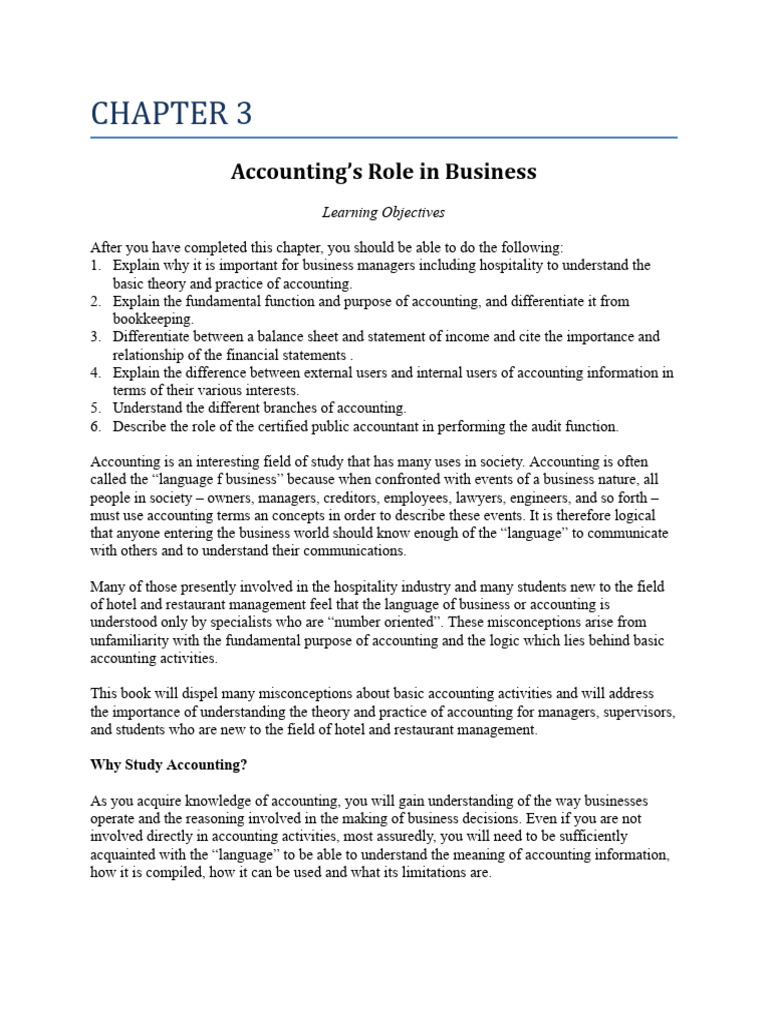 Accounting Basics for Hospitality Management | PDF | Balance Sheet ...