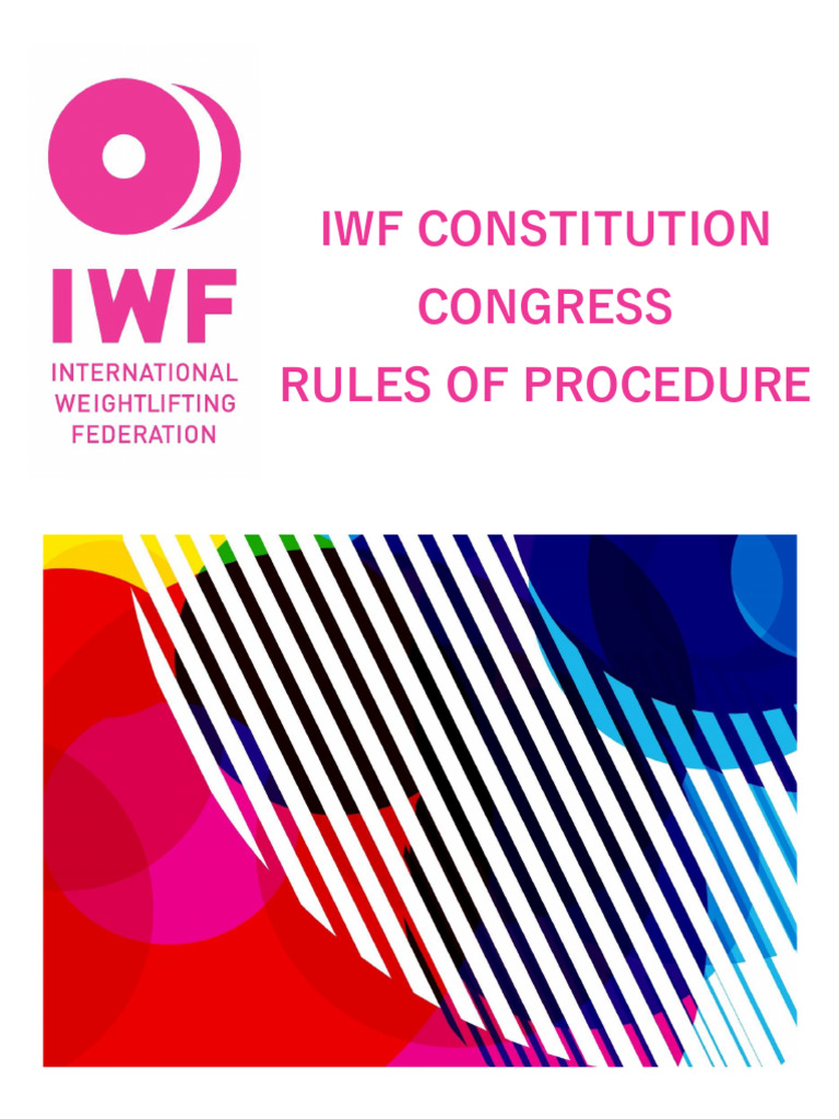 IWF Constitutional Congress Procedure | PDF | United States Congress ...