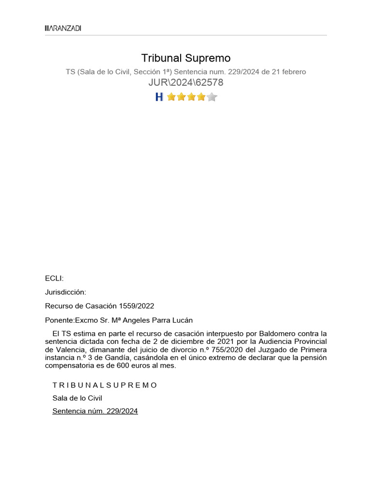 STS 21 de Febrero de 2024 | PDF | Apelación | Sentencia (ley)