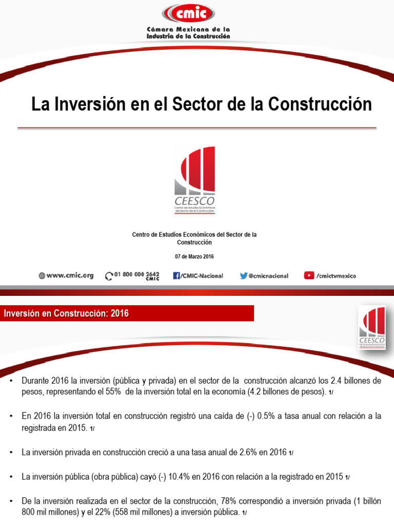 La Inversión en El Sector de La Construcción | PDF | Asociación público ...