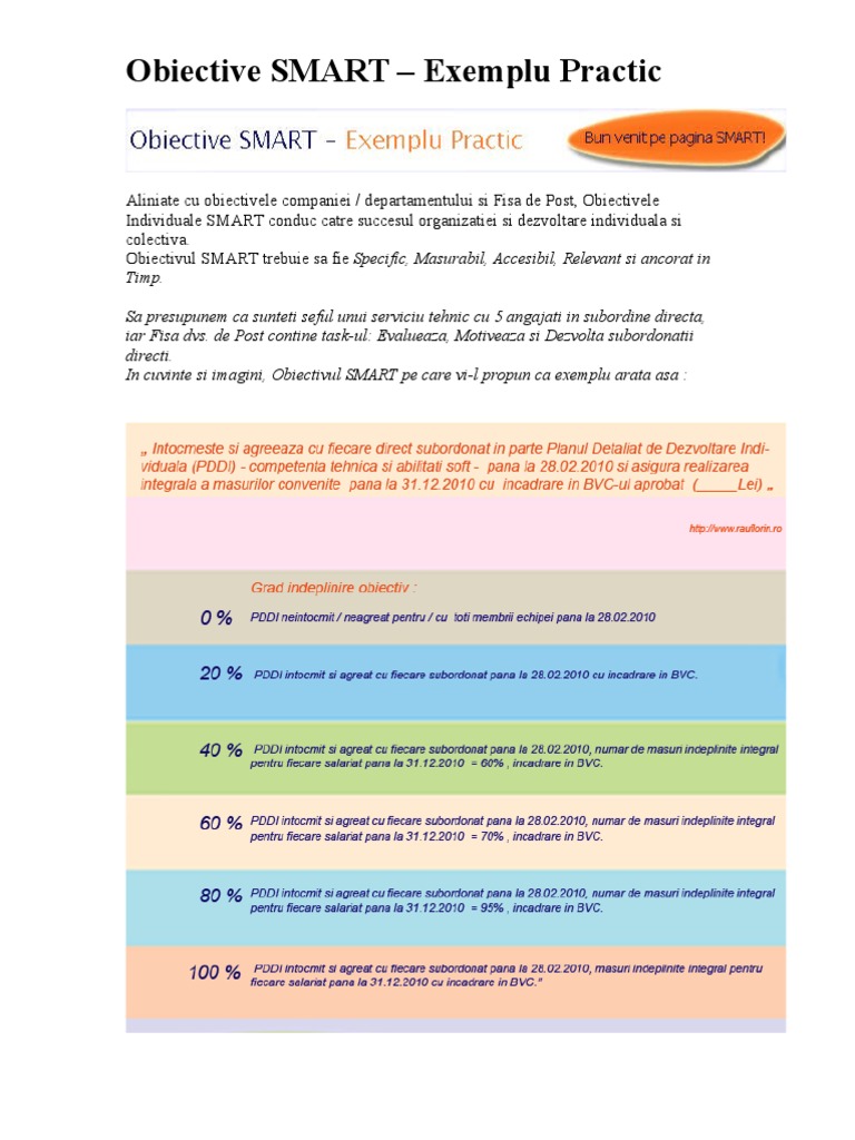 Obiective SMART | PDF