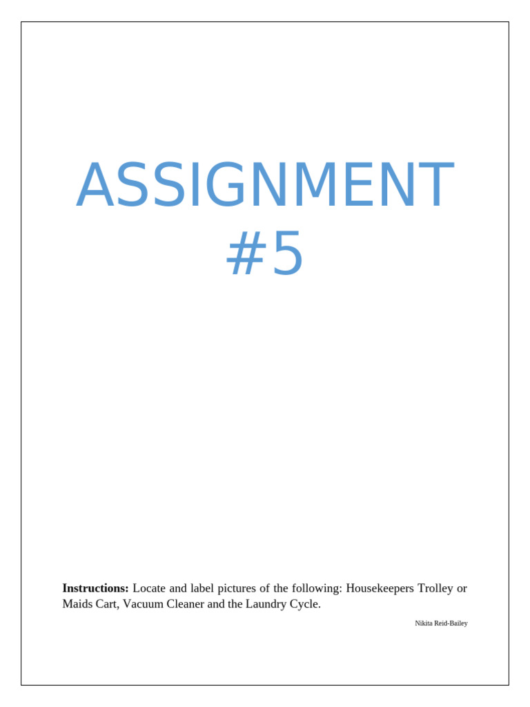 Assignment 5 | PDF | Law | Lifestyle