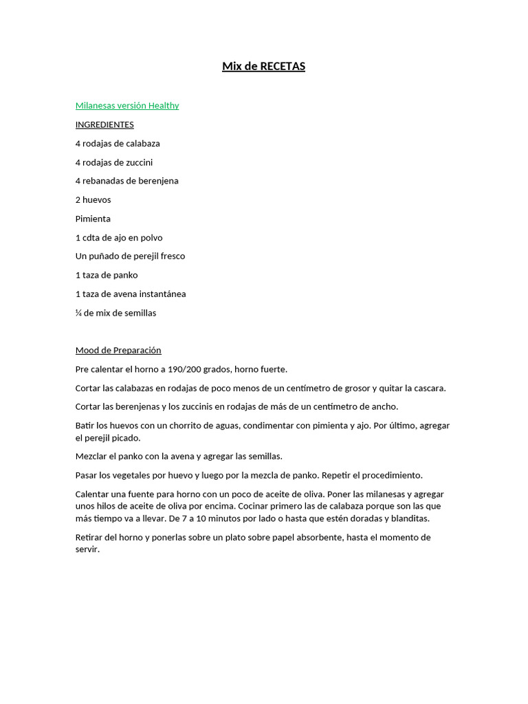 Recetas Saludables y Veganas Variadas | PDF | ensalada | Alimentos