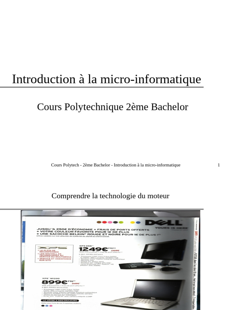 Introduction à la micro-informatique | PDF | Transistor à effet de ...