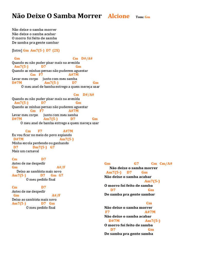 Letra da Música 