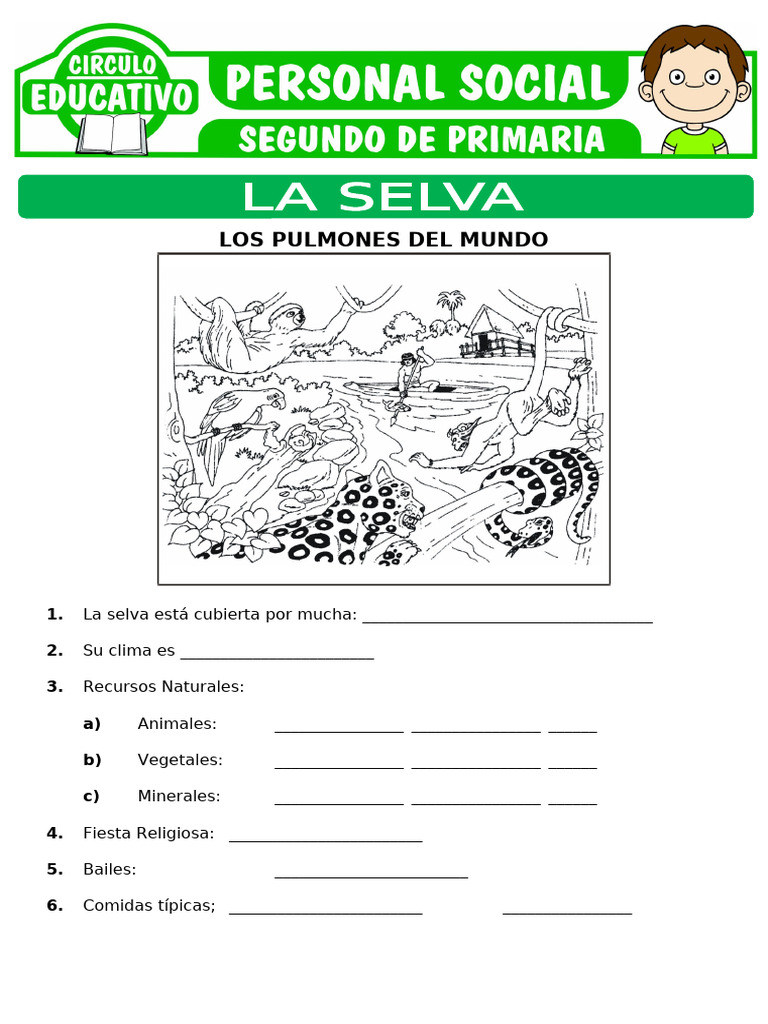 La Selva para Segundo de Primaria | PDF | Artes del lenguaje y ...