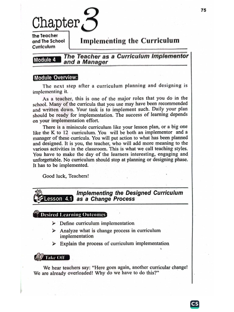 CURRICULUM Chapter 3 | PDF