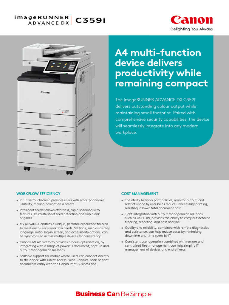 Ir adv dx c359i pdf fax image scanner
