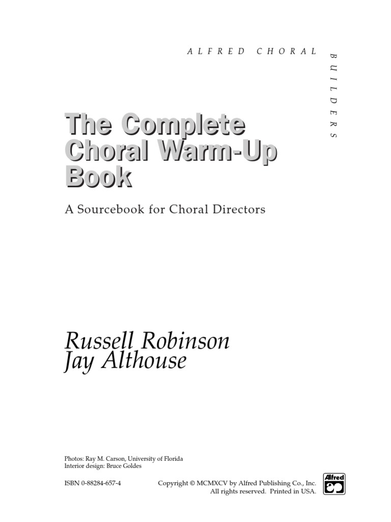 Choir Warm Up PDF Singing Choir
