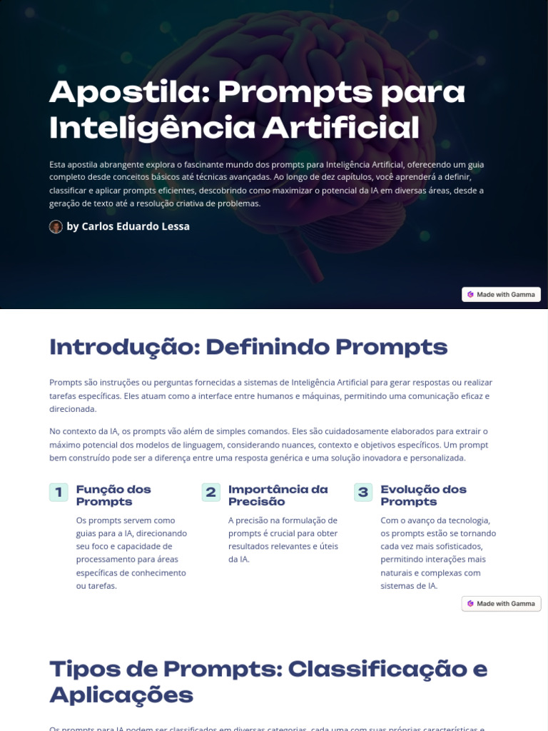 Prompts Eficientes para IA | PDF | Inteligência artificial ...