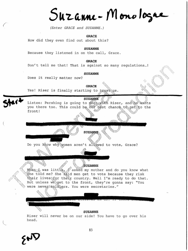 Suzanne - Monologue | PDF