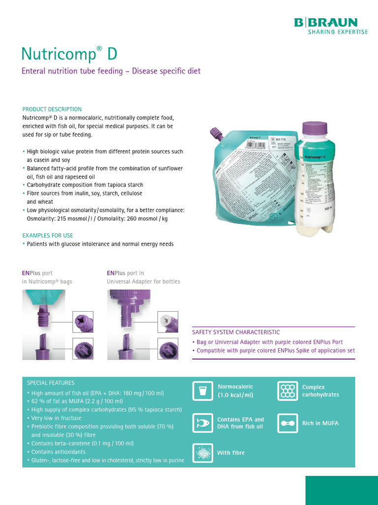 Nutricomp D Infosheet | PDF | Dietary Fiber | Diet & Nutrition