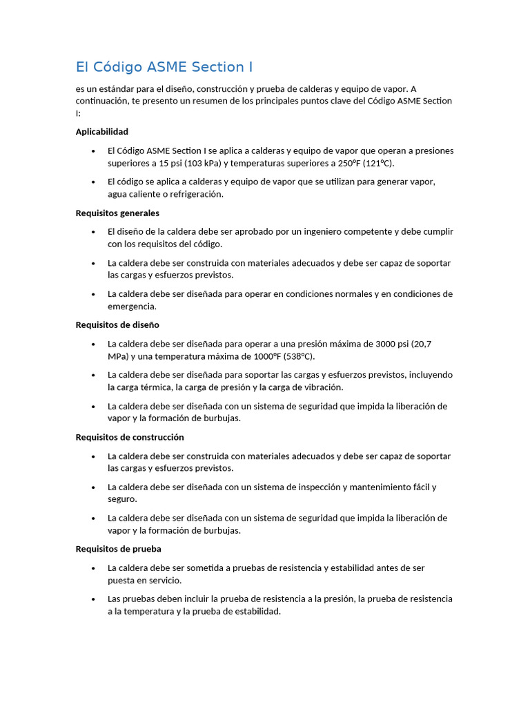 Guía ASME: Calderas y Reactores | PDF | Vapor | Tubería (transporte de ...