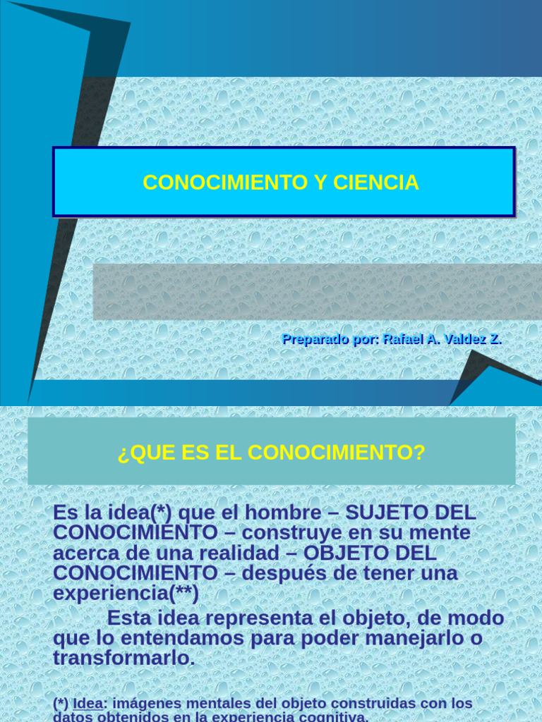 2 - Conocimiento y Ciencia | PDF | Conocimiento | Teoría