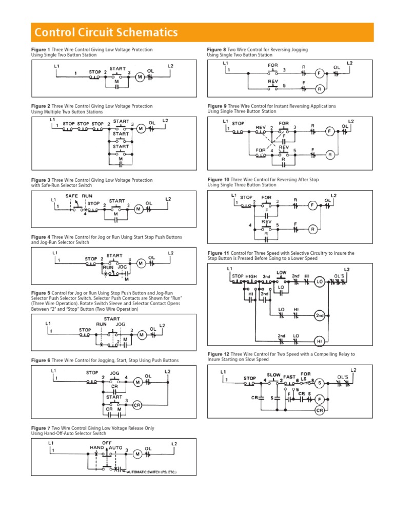 Control Circuit Schematics for Motors | PDF | Switch | Relay