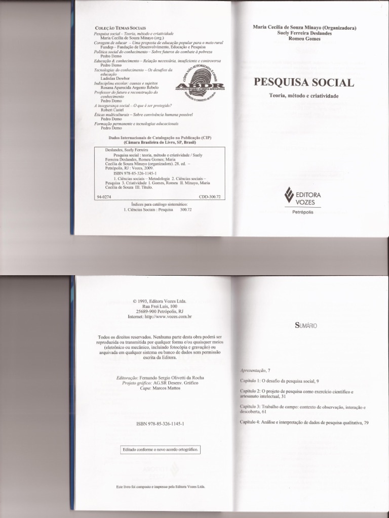 Pesquisa Social - Maria Cecília Minayo (Completo) | PDF