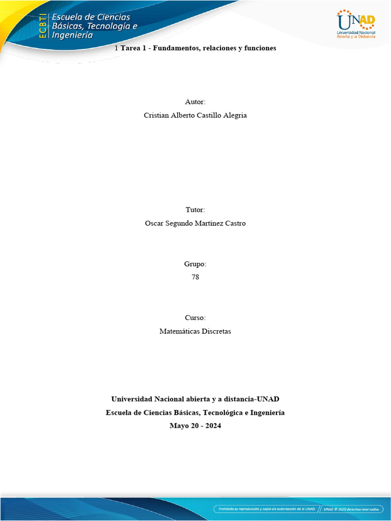 Fundamentos de Relaciones en Matemáticas Discretas | PDF | Matemáticas ...