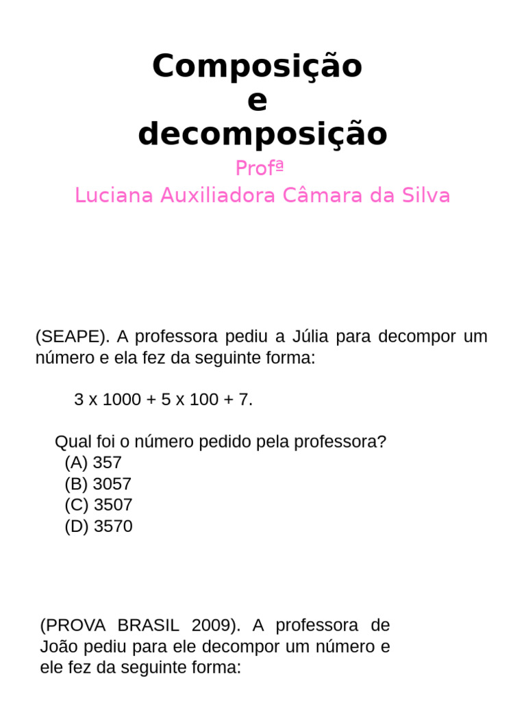 Composição e Decomposição | PDF