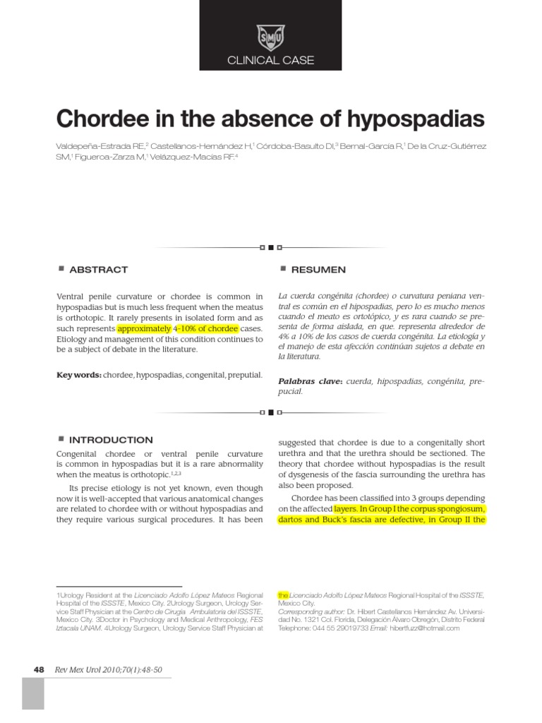 Chordee Without Hypospadias | PDF | Penis | Sexual Anatomy