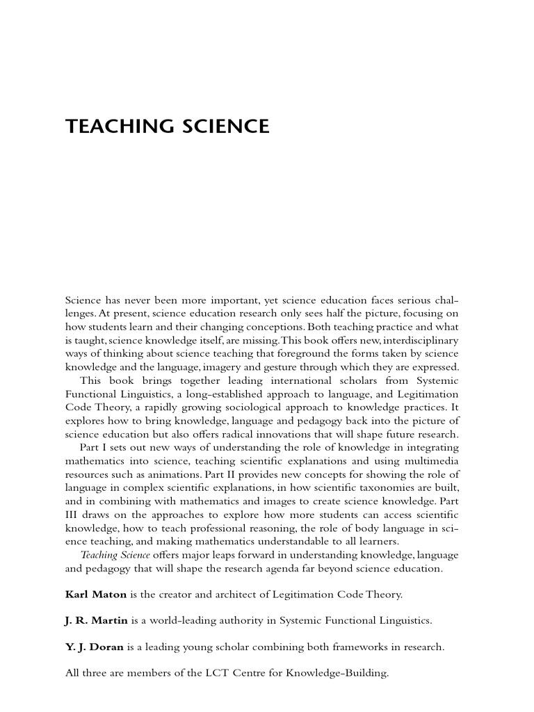 Teaching Science | PDF | Science | Human Communication