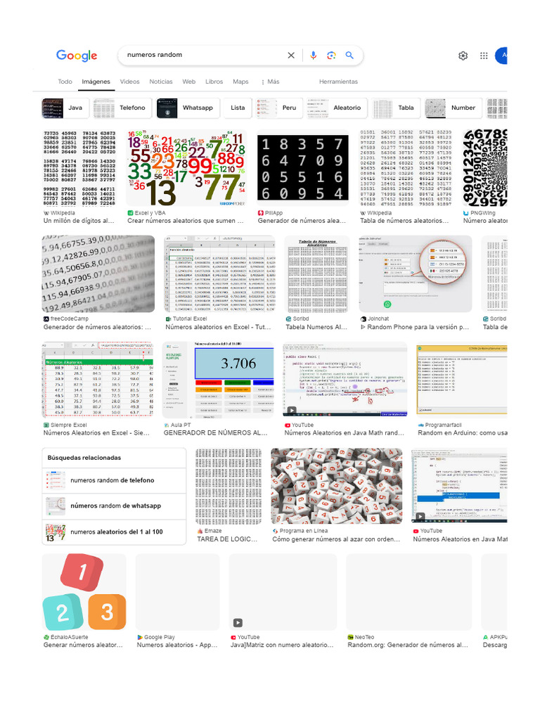 Numeros Random - Buscar Con Google | PDF | Software de la aplicacion ...