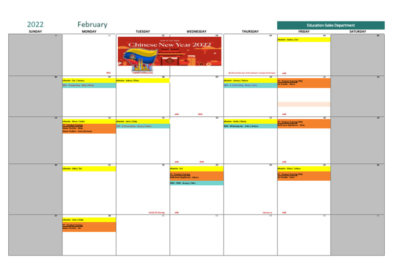 Education Sales - February 2022 - Training - Schedule | PDF