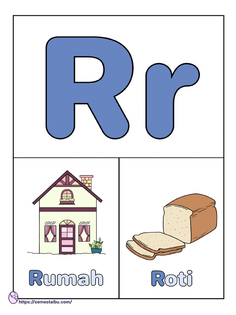 Mengenal Huruf Flashcard Anak R | PDF