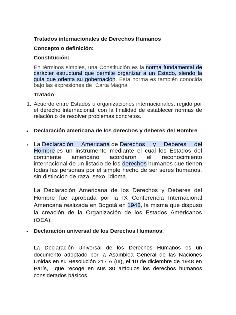 Tratados Internacionales de Derechos Humanos | PDF | Derechos humanos ...