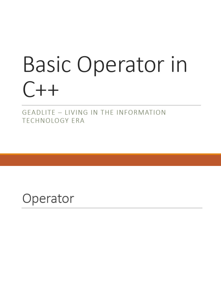 Lesson-2B-Basic-Operator-in-C | PDF | Computer Engineering | Computer ...