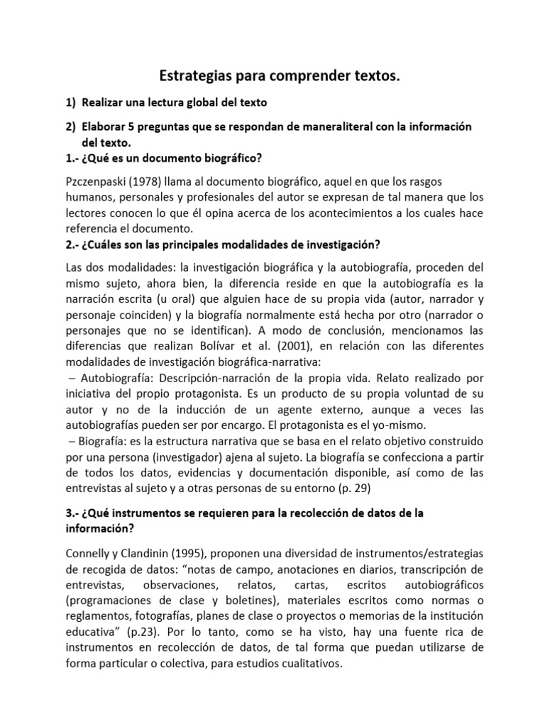 Estrategias de Lectura y Comprensión | PDF | Enseñando | Hermenéutica