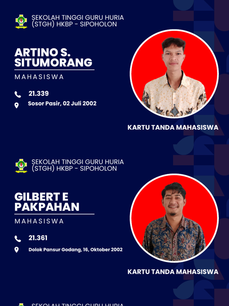 Kartu Tanda Mahasiswa STGH HKBP | PDF