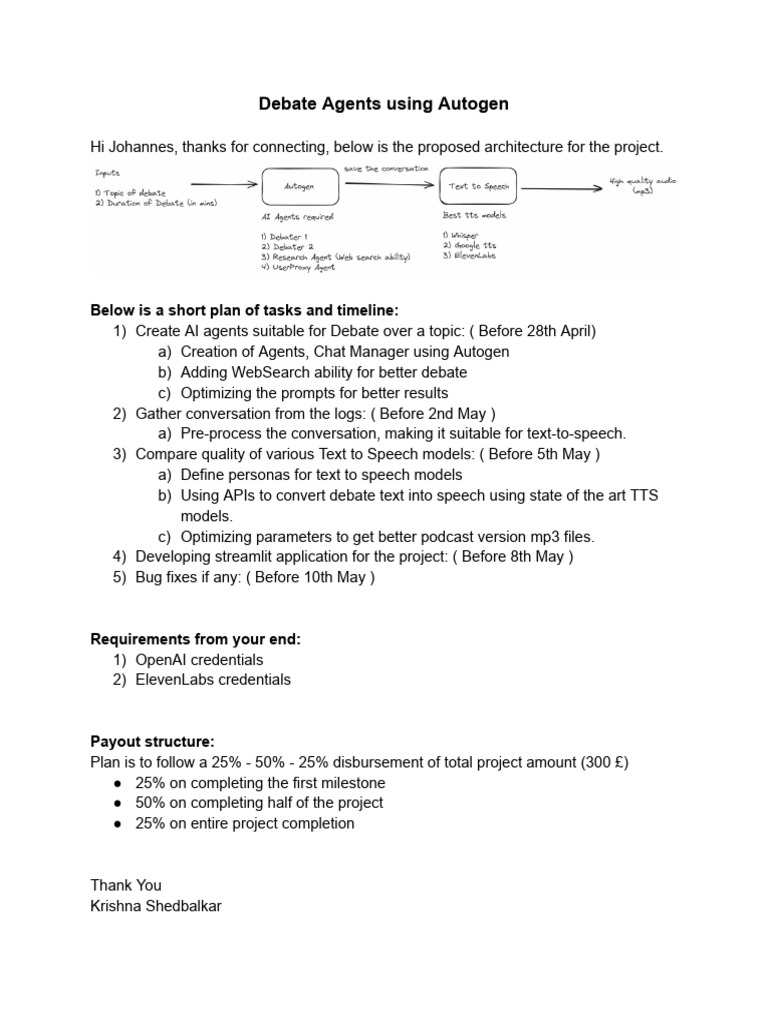 AI Debate Project Plan | PDF