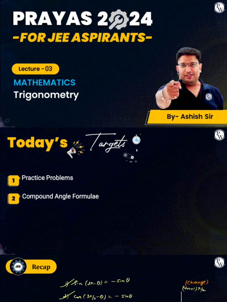 Trigonometry 03 Class Notes | PDF