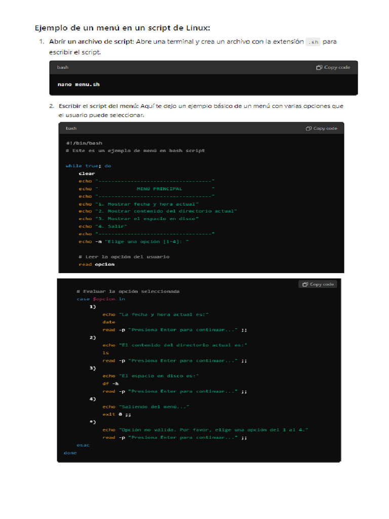 Menu Linux | PDF