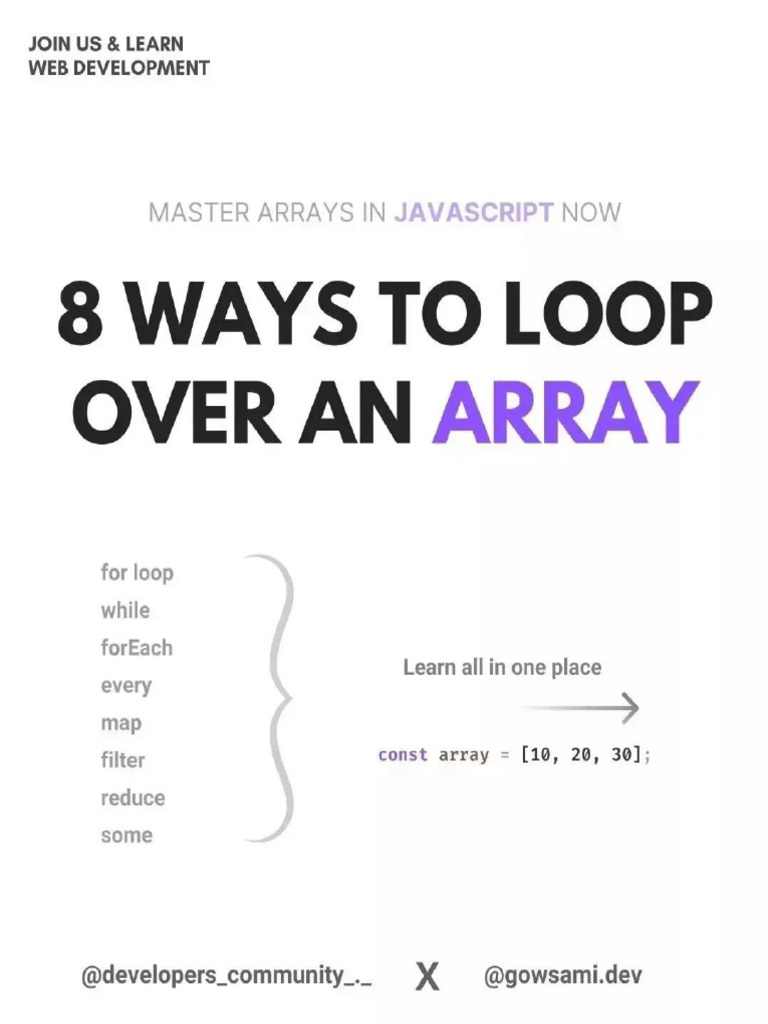 7 Ways To Loop in Js | PDF