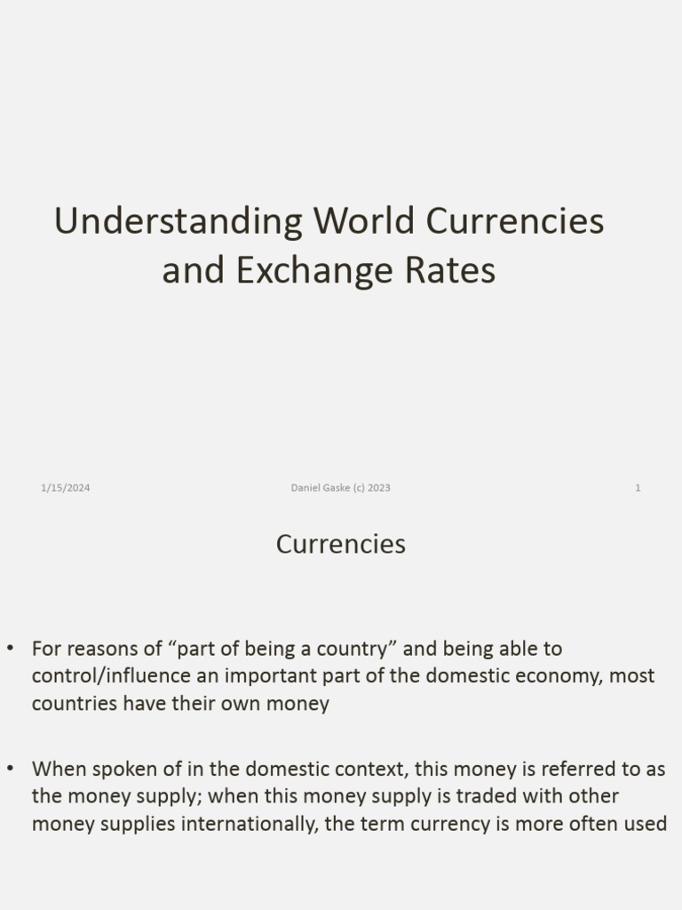 Understanding Currency Exchange Rates | PDF | Exchange Rate | Foreign ...